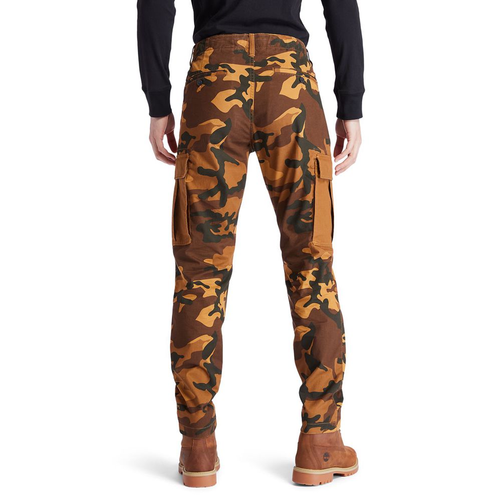 Pantalones Timberland Hombre Lovell Lake Slim Tapered Camo Cargo Marrones - Chile MCU-314295